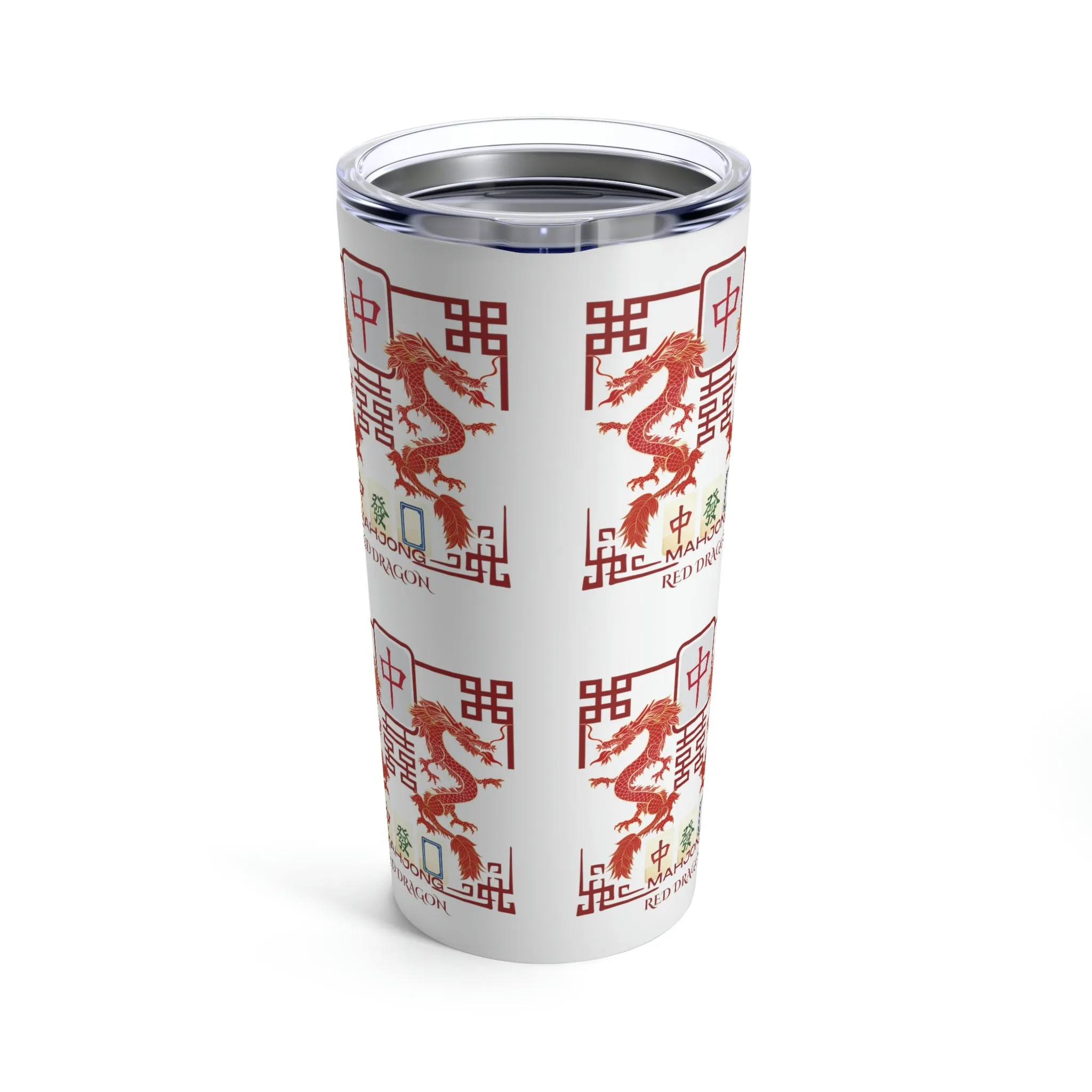 Red Dragon Mahjong Tumbler 20oz
