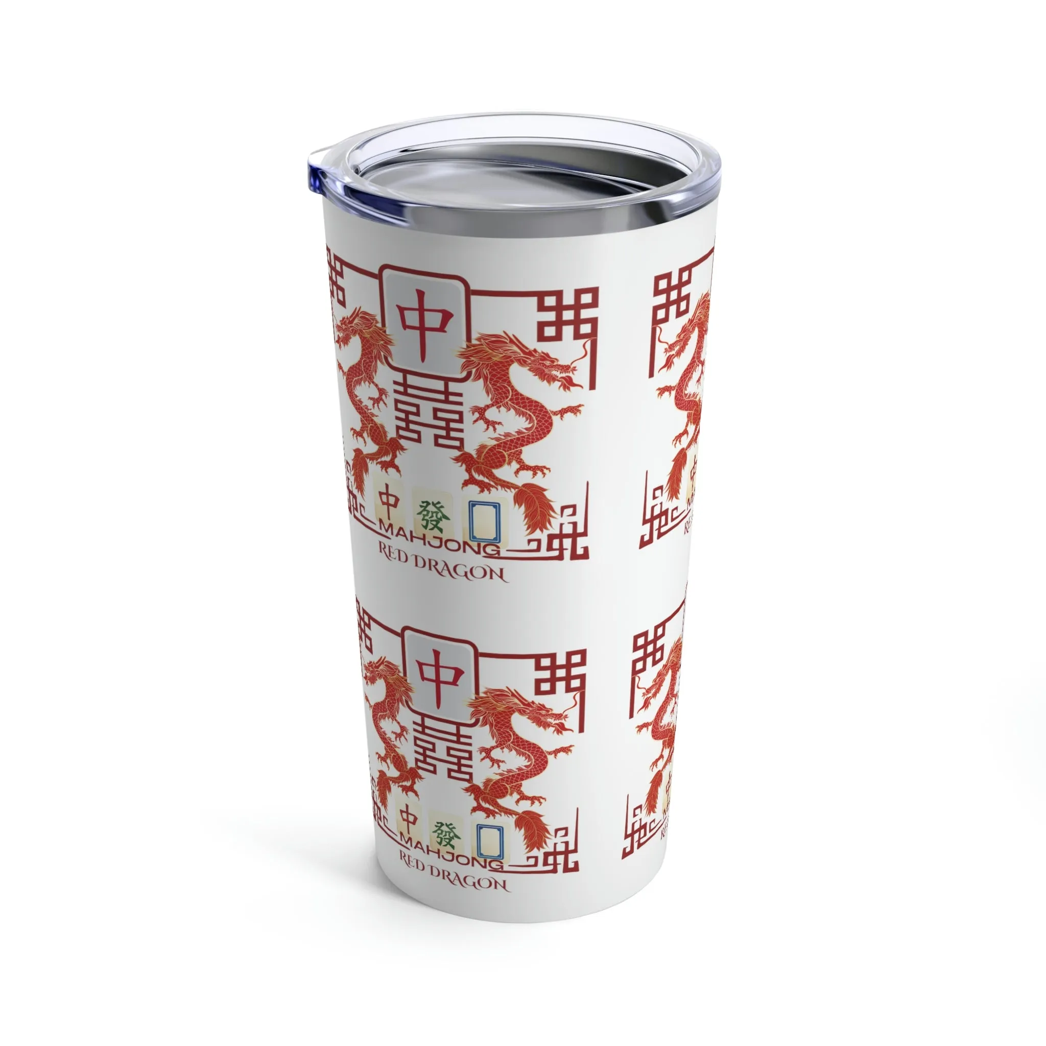 Red Dragon Mahjong Tumbler 20oz
