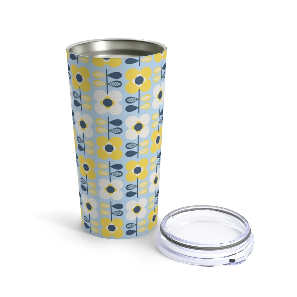 Retro Scandi Flowers 20 oz Insulated Tumbler