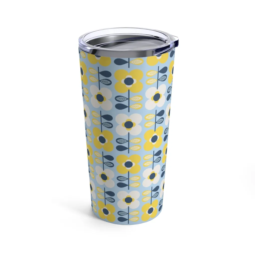 Retro Scandi Flowers 20 oz Insulated Tumbler