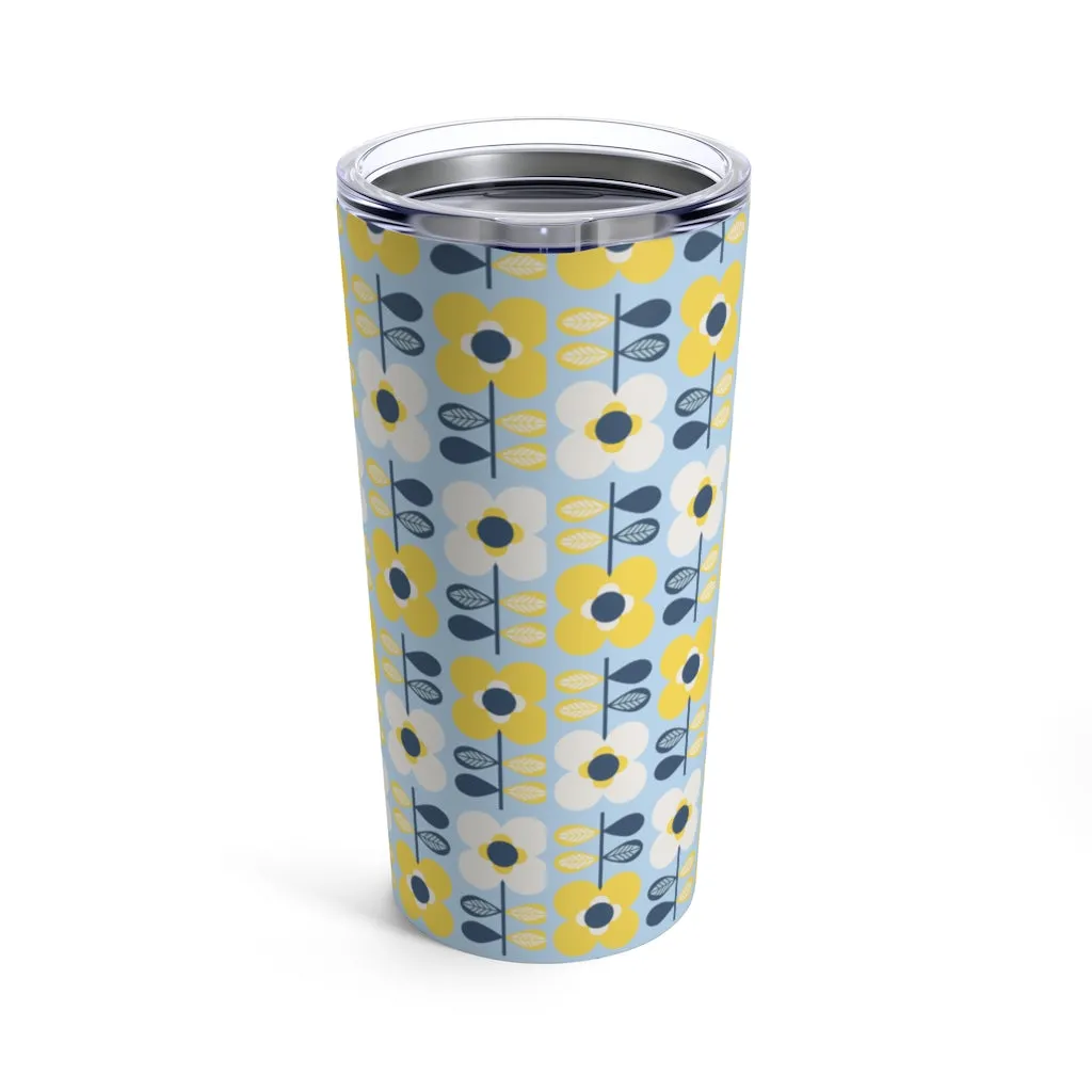 Retro Scandi Flowers 20 oz Insulated Tumbler