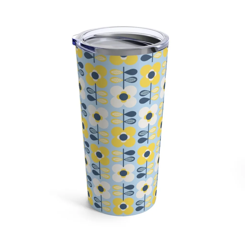 Retro Scandi Flowers 20 oz Insulated Tumbler