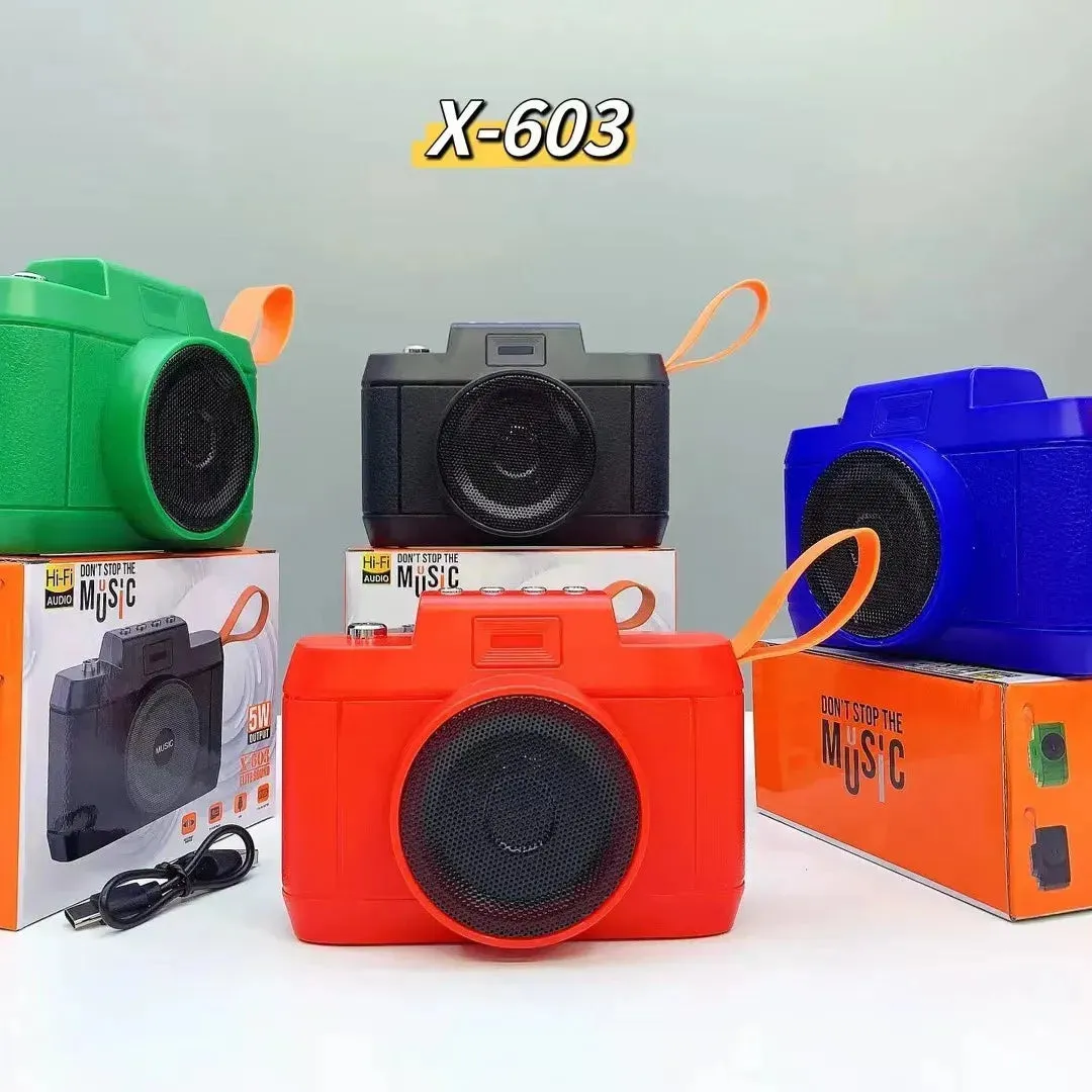 Retro-Sonic Camera-Shaped Bluetooth Speaker