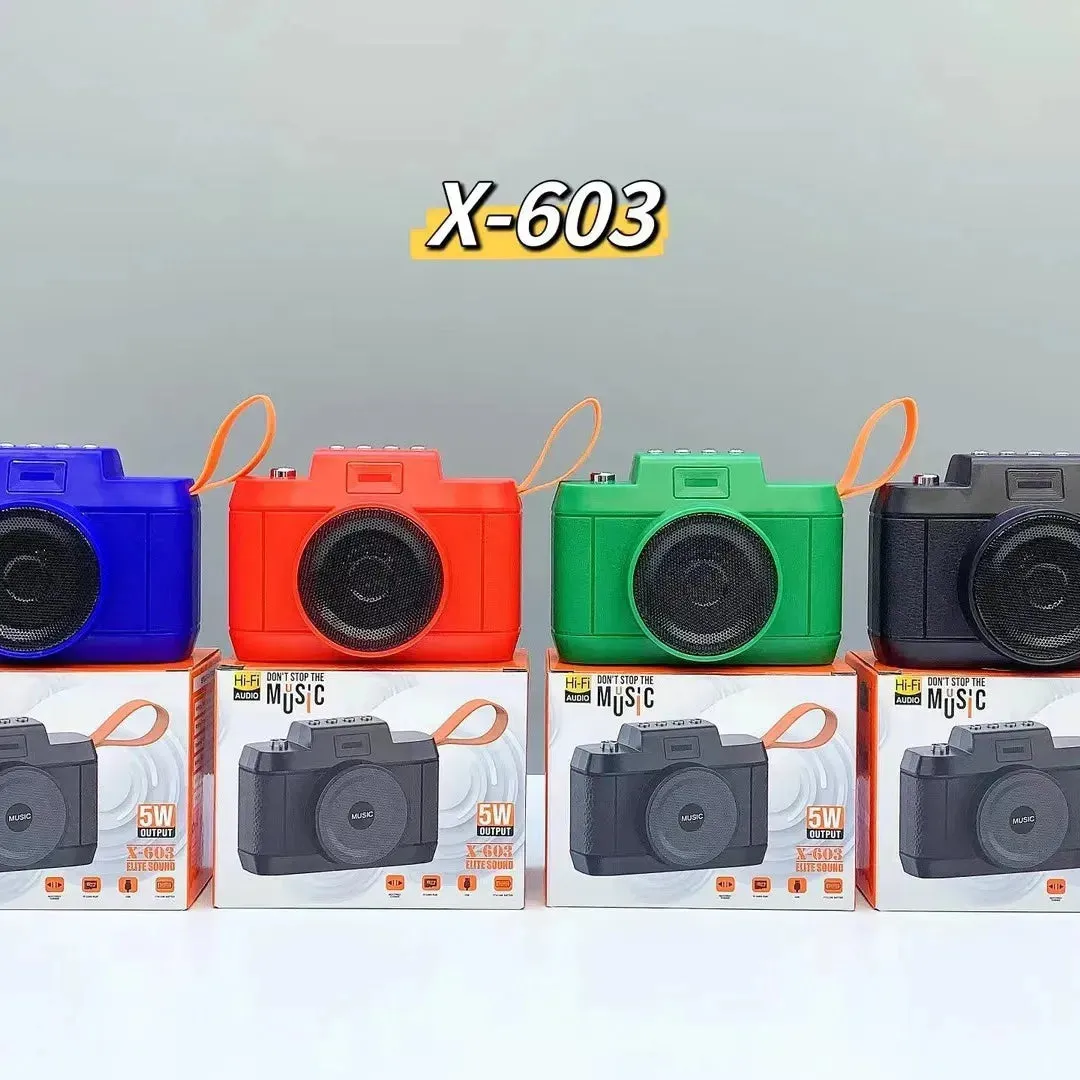 Retro-Sonic Camera-Shaped Bluetooth Speaker