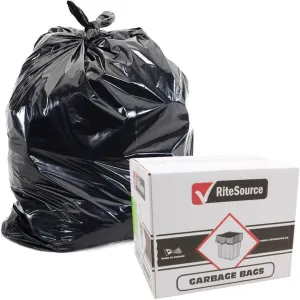 RiteSource - 35" x 50" Regular Black Garbage Bags, 250/Cs - L3550RB