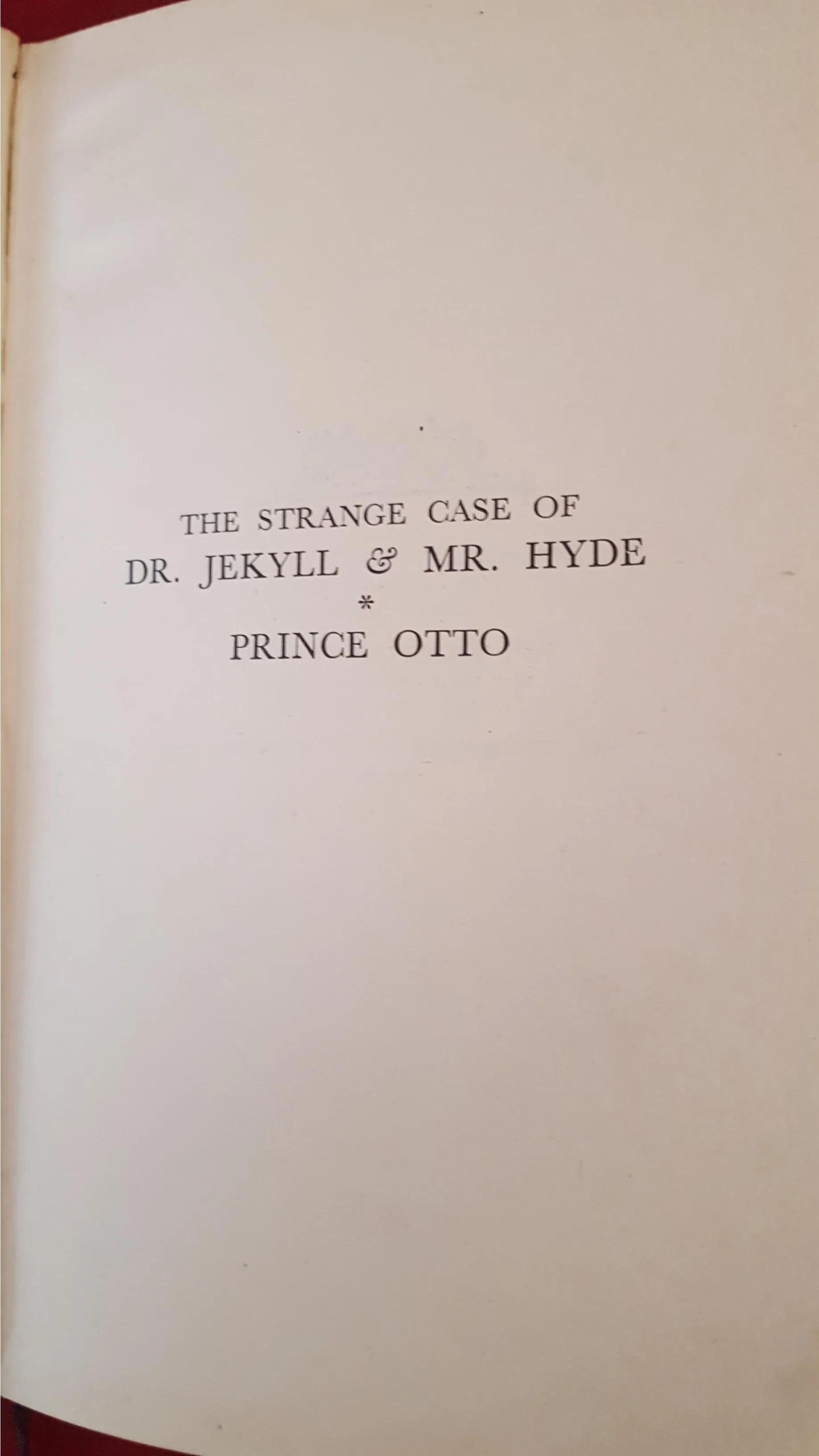 Robert Louis Stevenson-Dr Jekyll&Mr Hyde-Prince Otto, 1928