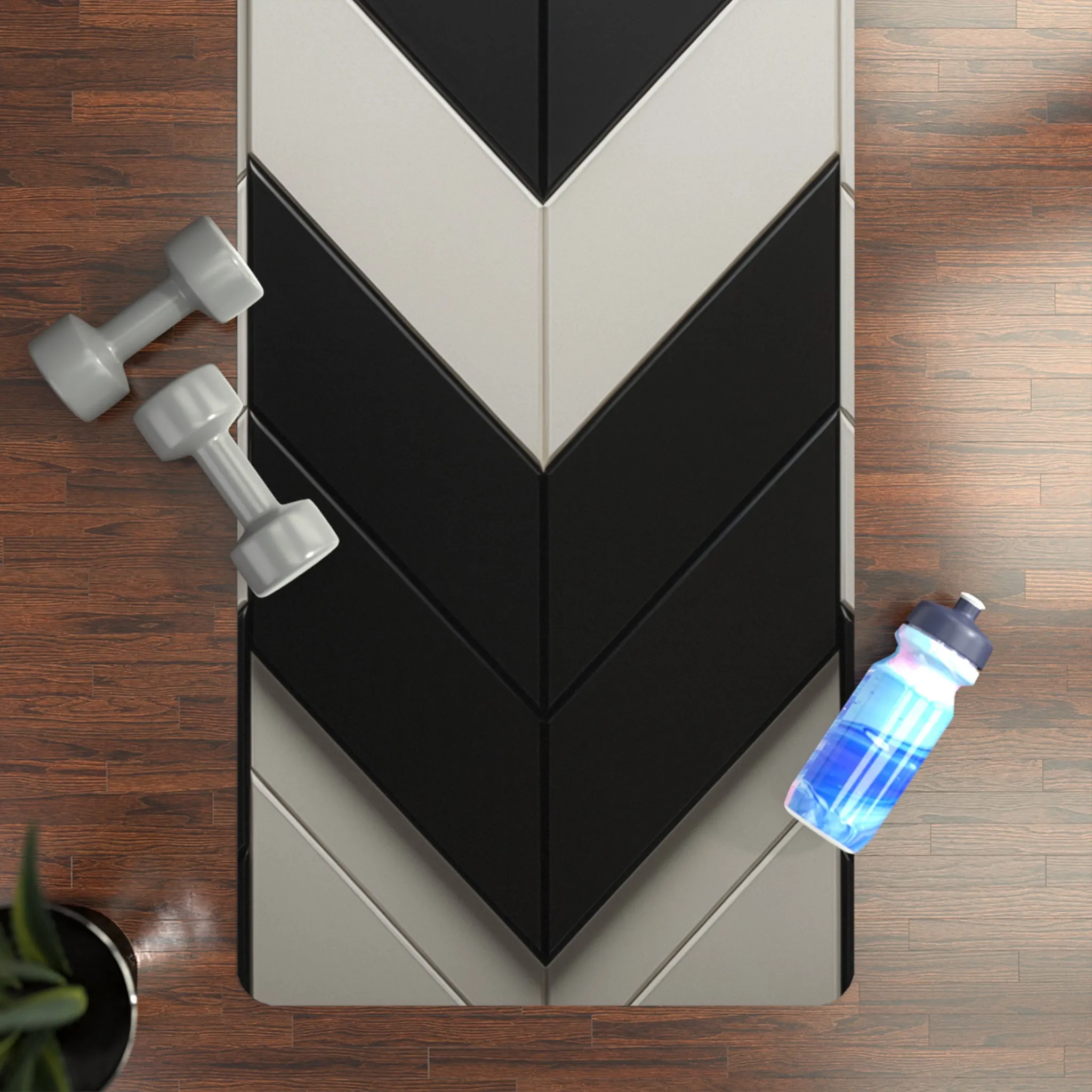 Rubber Yoga Mat- Chevrons for Aphrodite 01