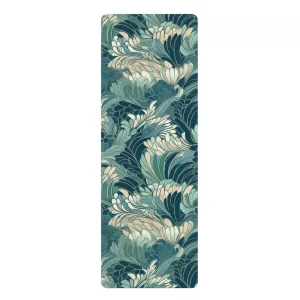 Rubber Yoga Mat- Gregoria Ustrasana Chinoiserie