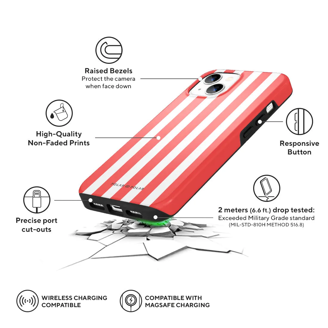 Scarlet Stripe - iPhone 13 Case