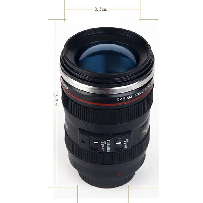 Self Stirring Camera Lens Mug