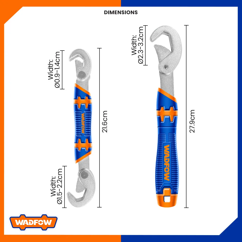Set of 2 PCS Double End Adjustable Universal Wrench WUW1103