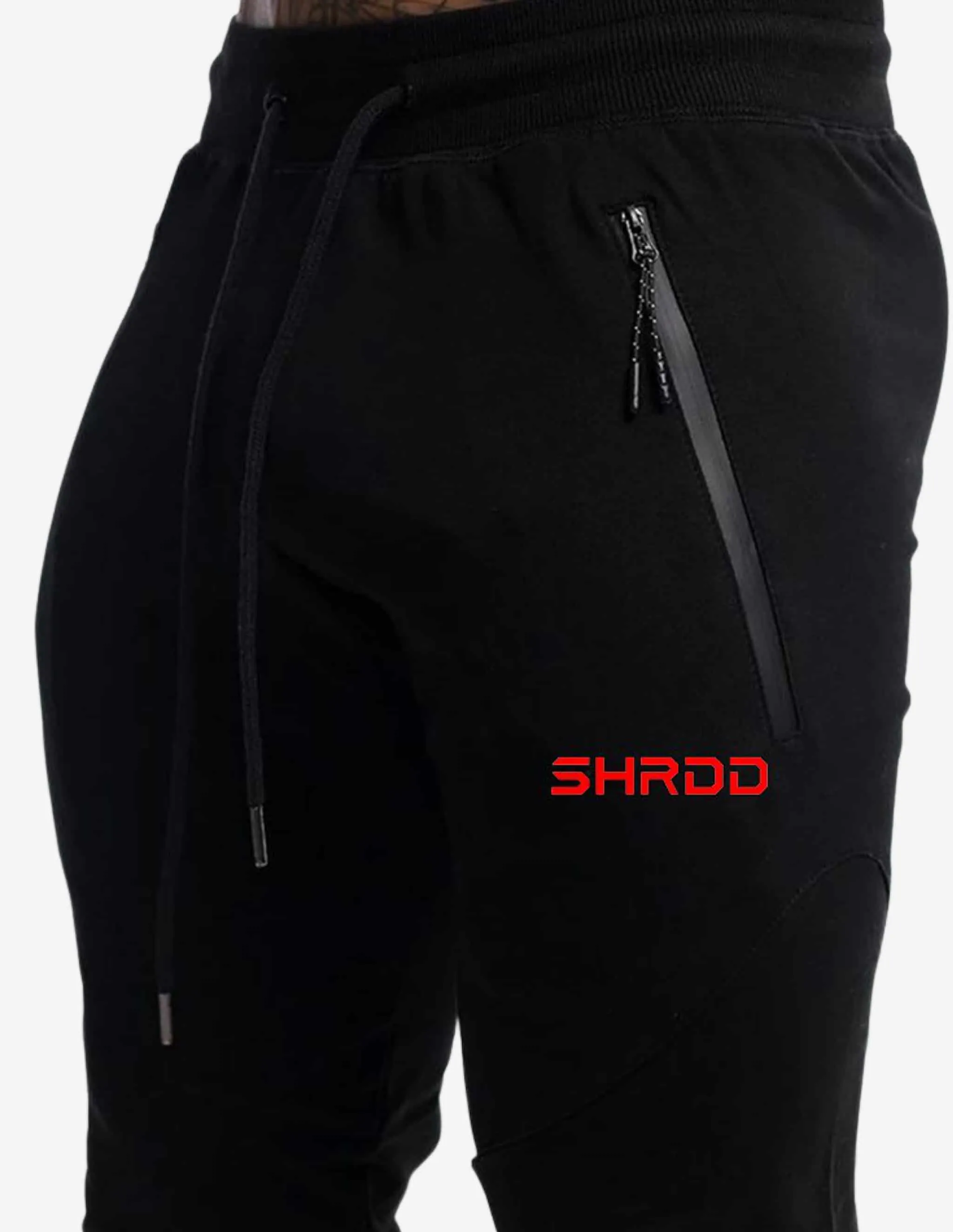 SHRDD Tapered joggers -Black/Red