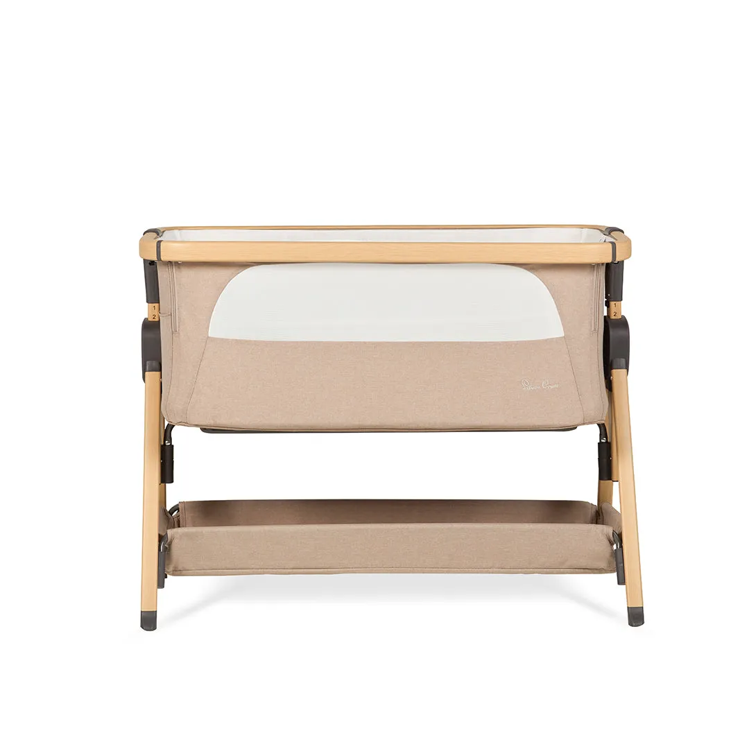 Silver Cross Lunar Bedside Crib – Oatmeal