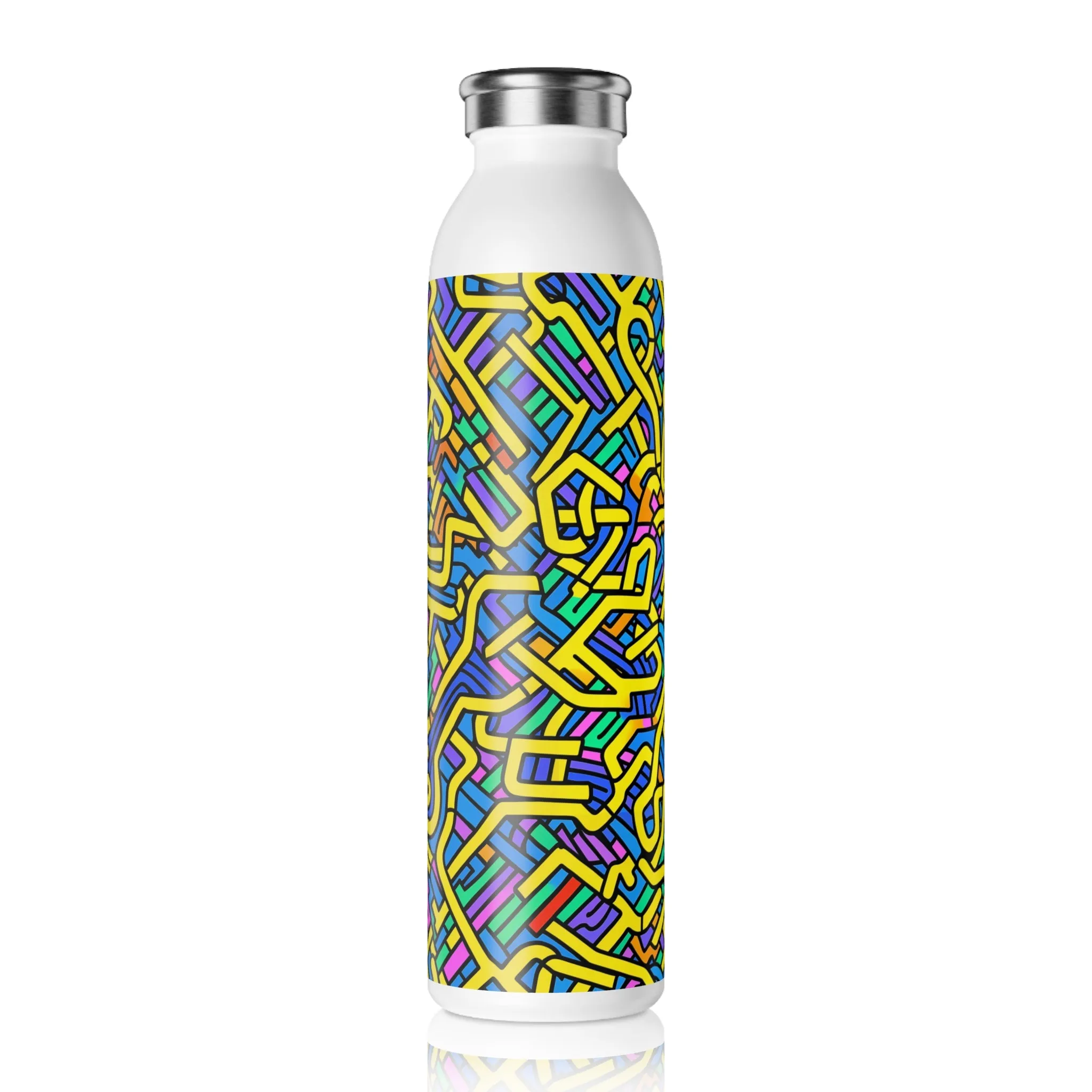 Slim Water Bottle - Bouquet NewYork Stripes