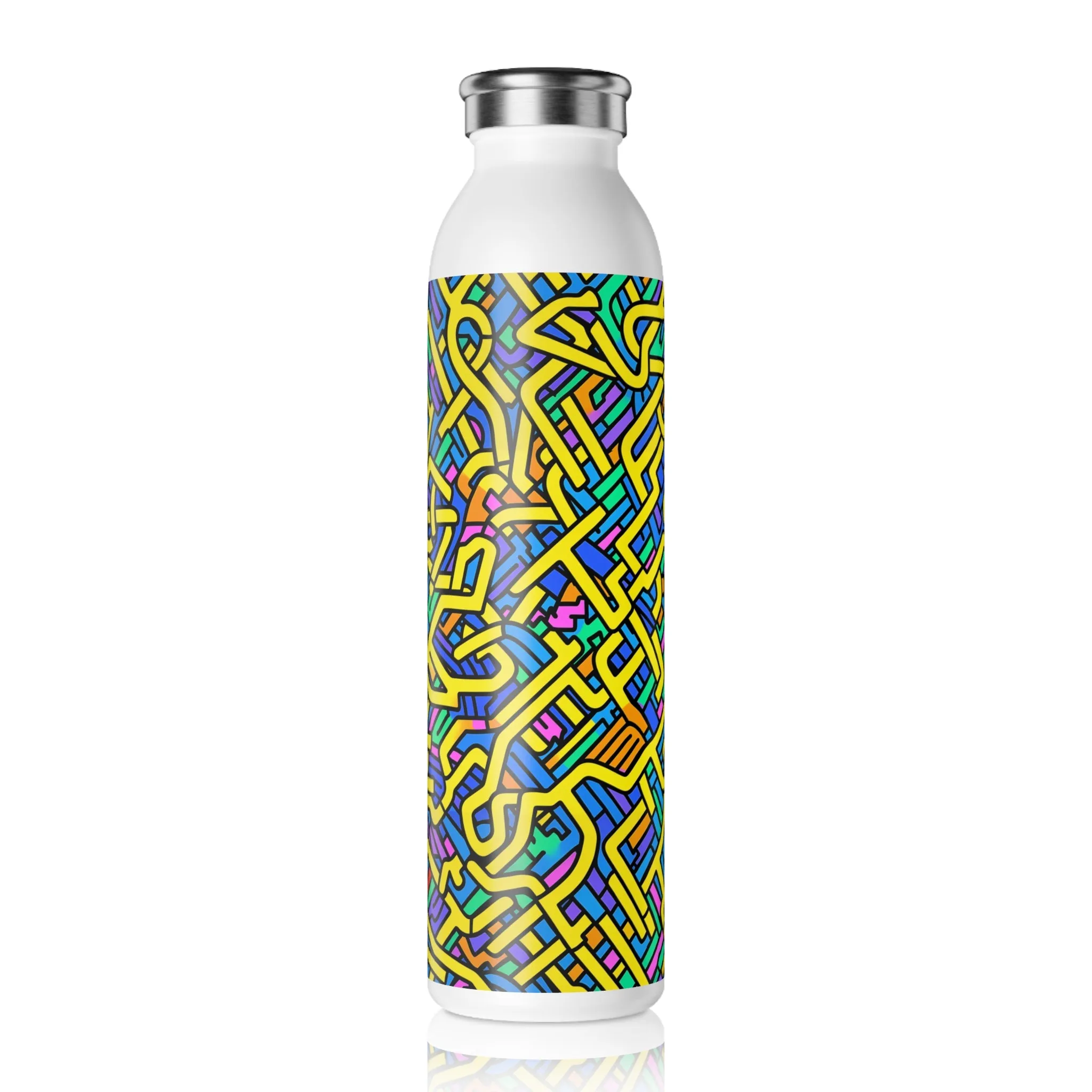 Slim Water Bottle - Bouquet NewYork Stripes
