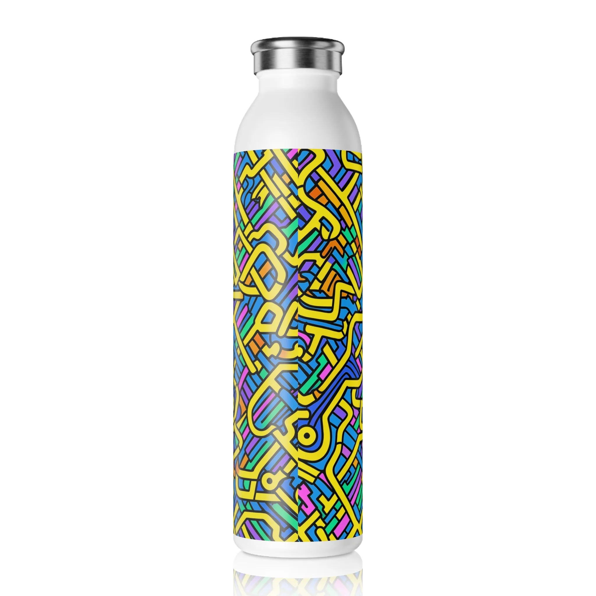 Slim Water Bottle - Bouquet NewYork Stripes