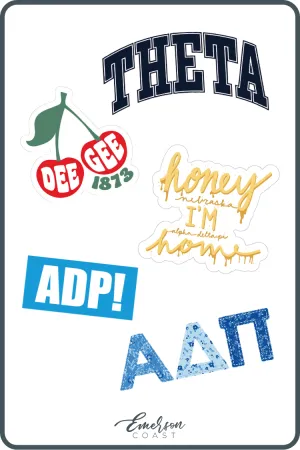 Sorority Die Cut Laptop Stickers