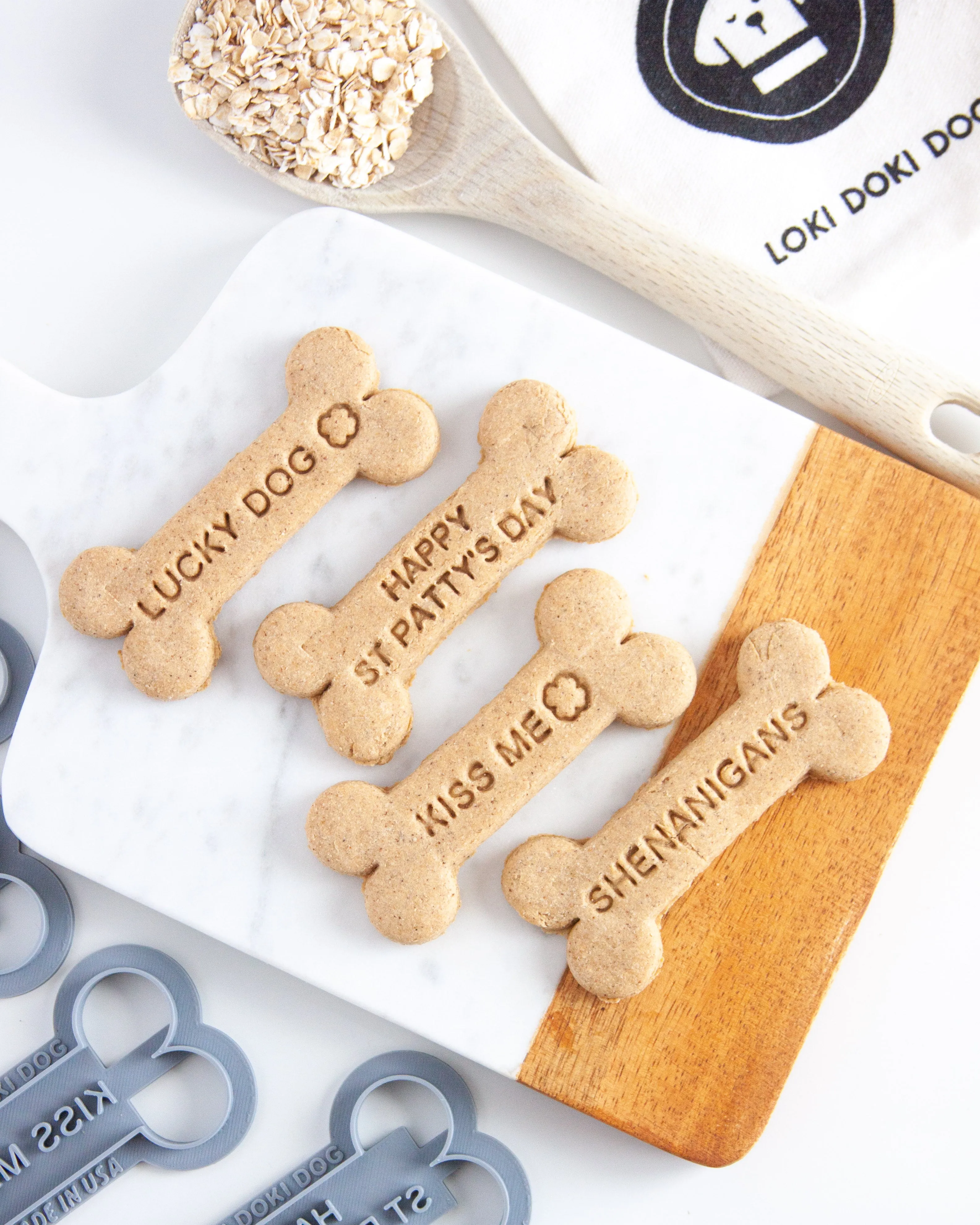St Patrick's Day Bone Shaped Dog Biscuit Cookie Cutters