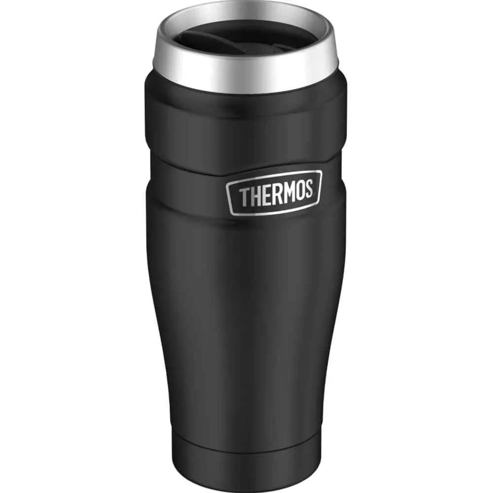 Stainless King Vacuum Insulated Travel Tumbler - 16 oz. - Stainless Steel/Matte Black