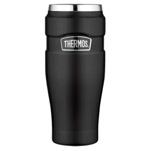 Stainless King Vacuum Insulated Travel Tumbler - 16 oz. - Stainless Steel/Matte Black