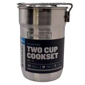 Stanley Adventure Nesting Two Cup Cookset | Portable Stainless Steel Outdoor Cooking Kit