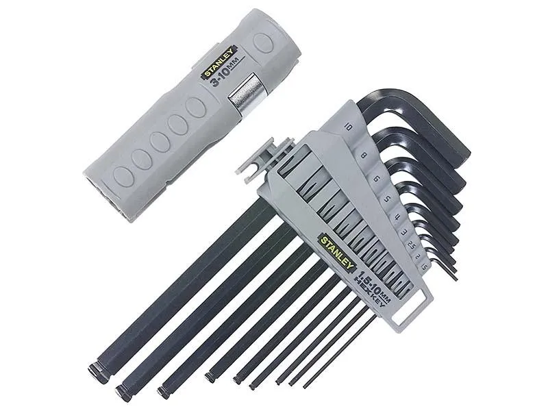 Stanley Tools Hexagon Grip Key Set Of 9 Metric (1.5-10Mm)