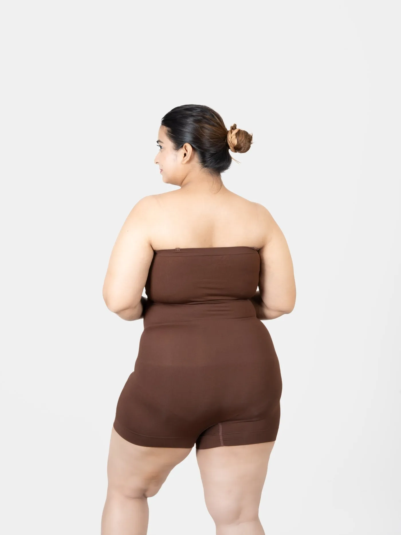 Strapless Mid Thigh Bodysuit  - Body Shaper