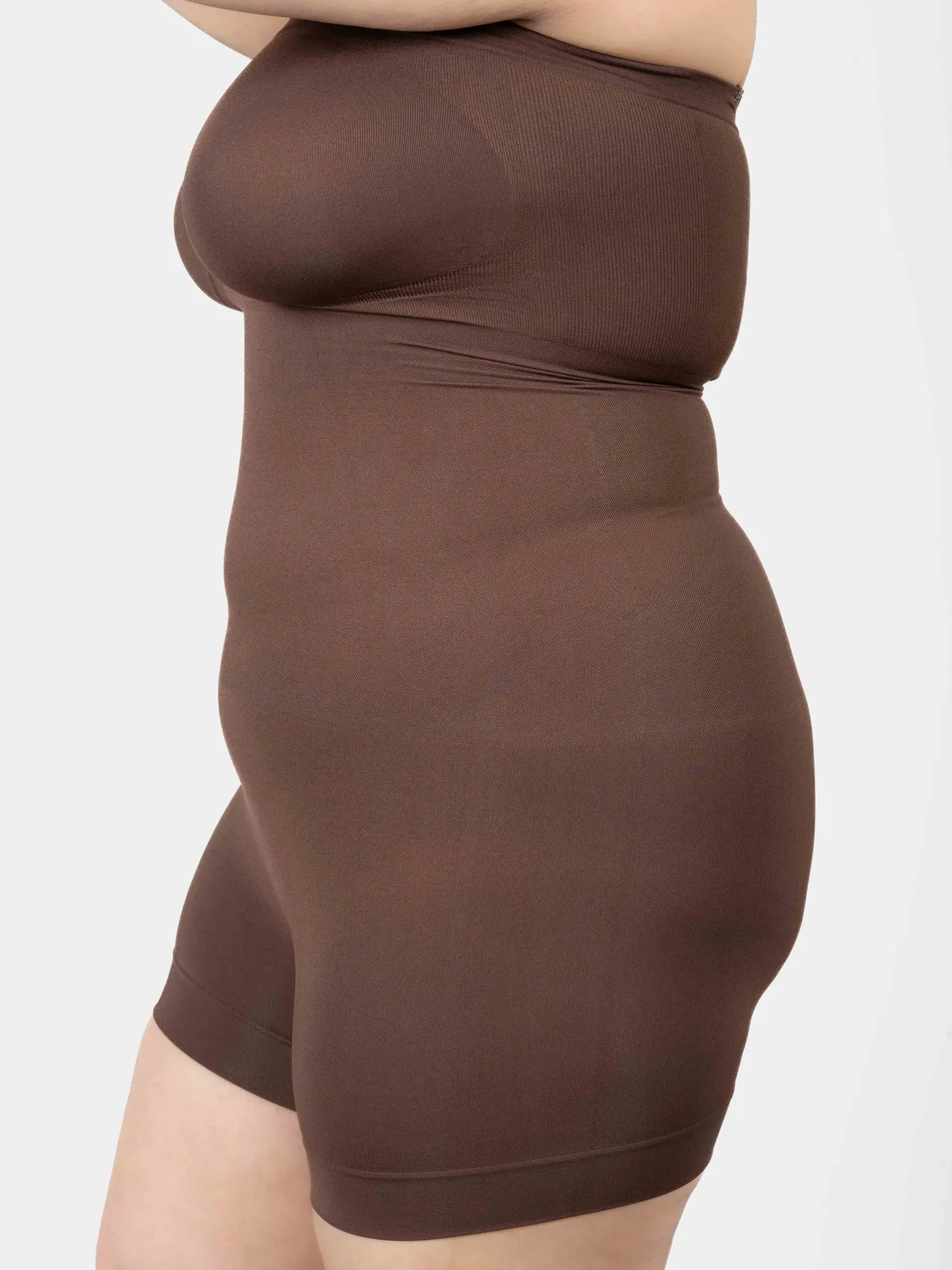 Strapless Mid Thigh Bodysuit  - Body Shaper