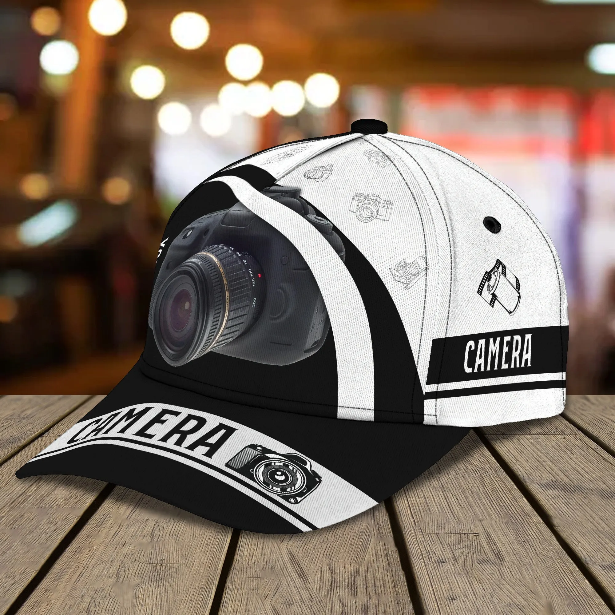 Studio Photography Cap Personalized Name 3D Photographer 01