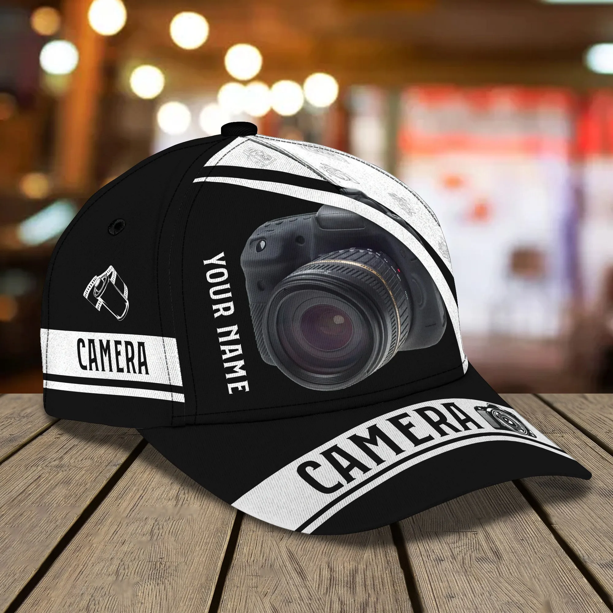 Studio Photography Cap Personalized Name 3D Photographer 01