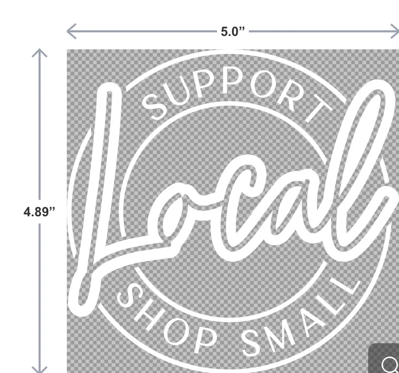 Support Local Shop Small UV-DTF Sticker