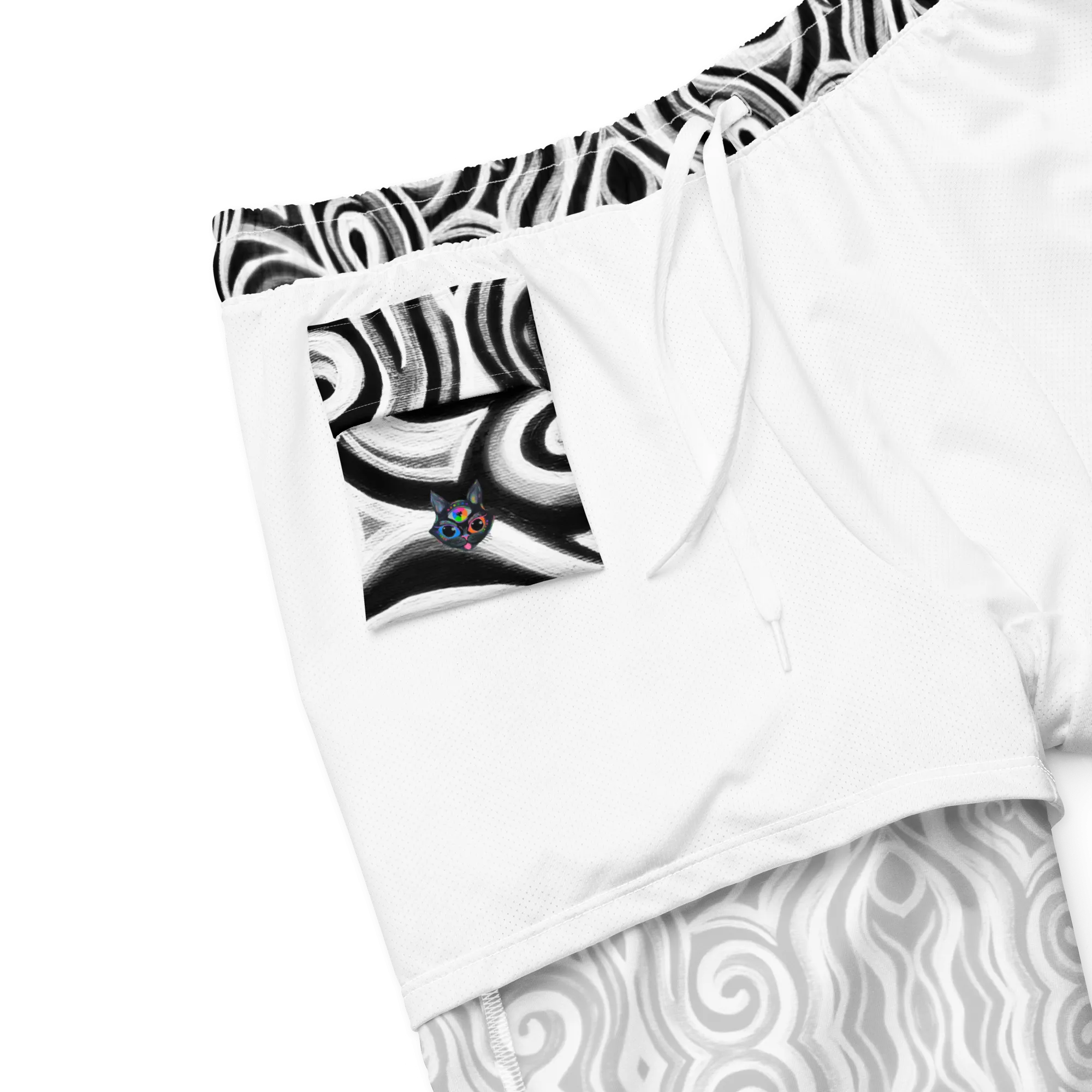 Swim Trunks ( Secret Internal Pocket)- "Time Travel" Design