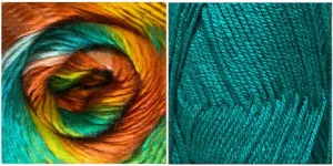 TEAL   ALL BLUES - Embossed Fascination Shawl KIT