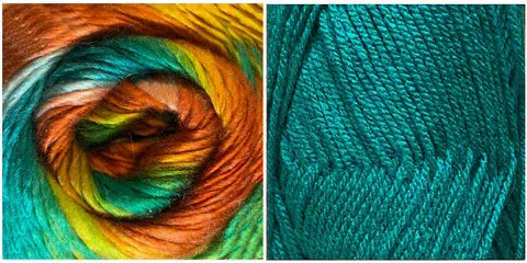 TEAL   ALL BLUES - Embossed Fascination Shawl KIT