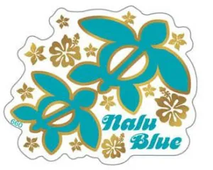 Teal and Gold Honu Decal
