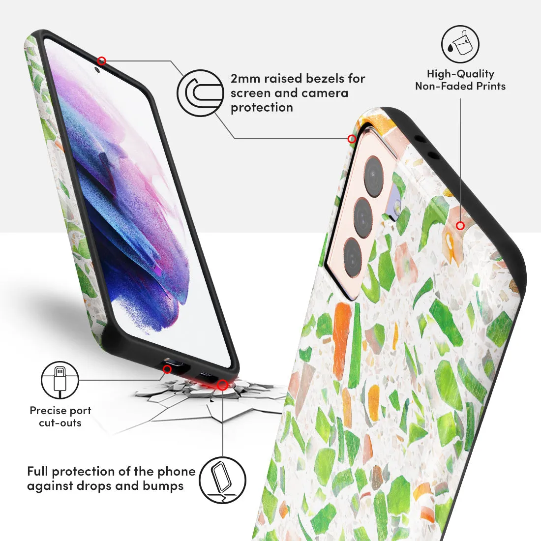 Terrazzo Green Custom - Samsung Galaxy S21 Plus 5G Case