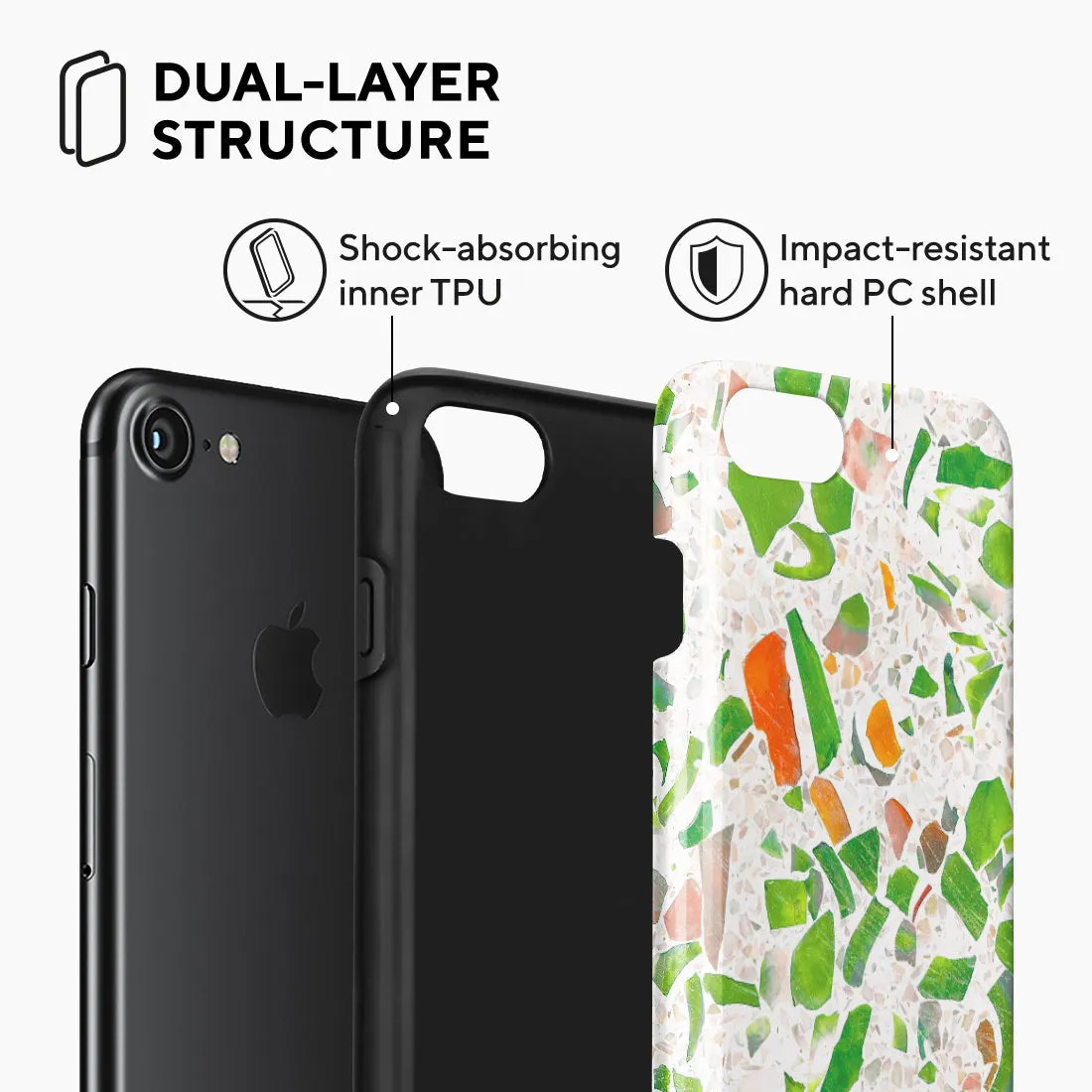Terrazzo Green - iPhone SE3 / SE2 / 8 / 7 Case