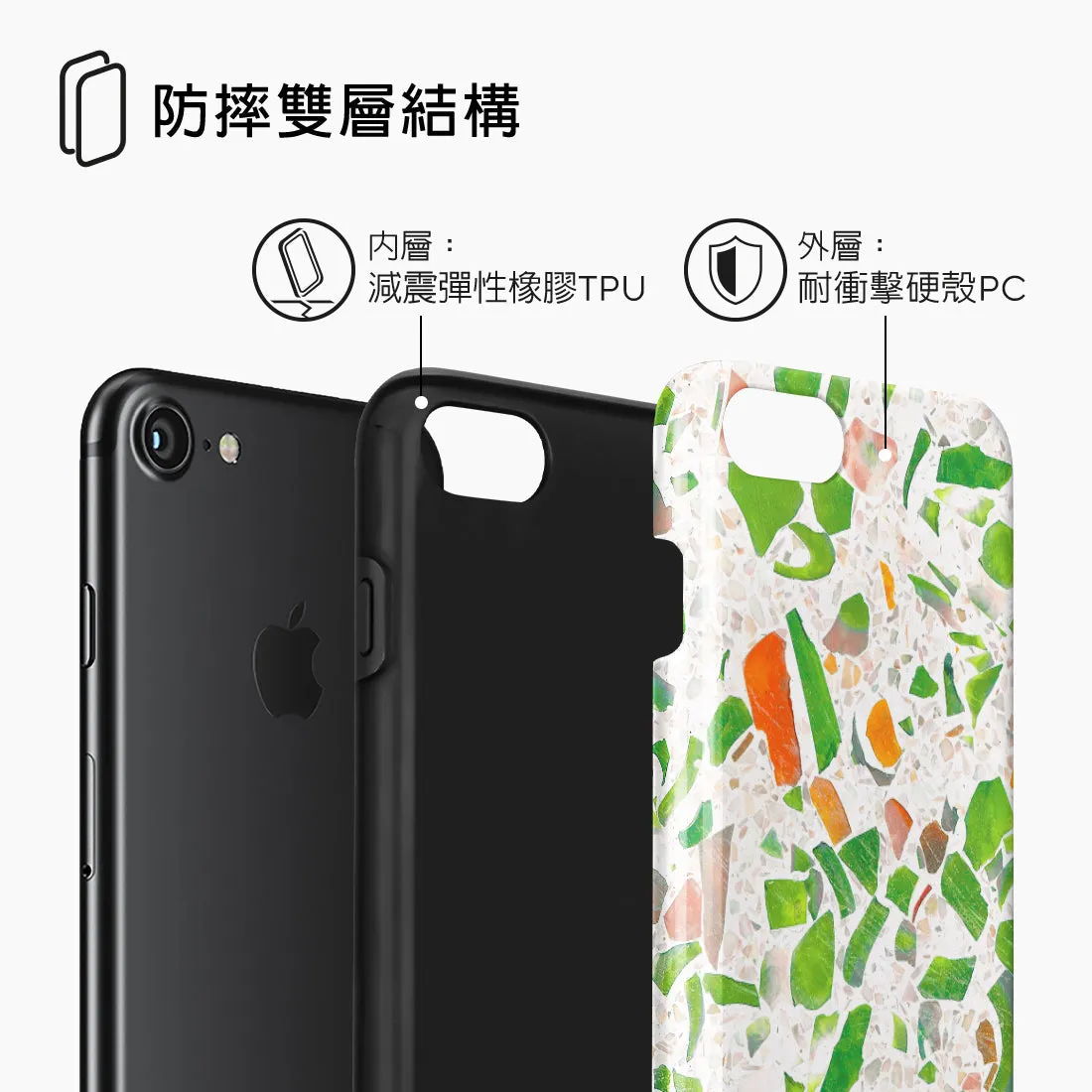 Terrazzo Green - iPhone SE3 / SE2 / 8 / 7 Case