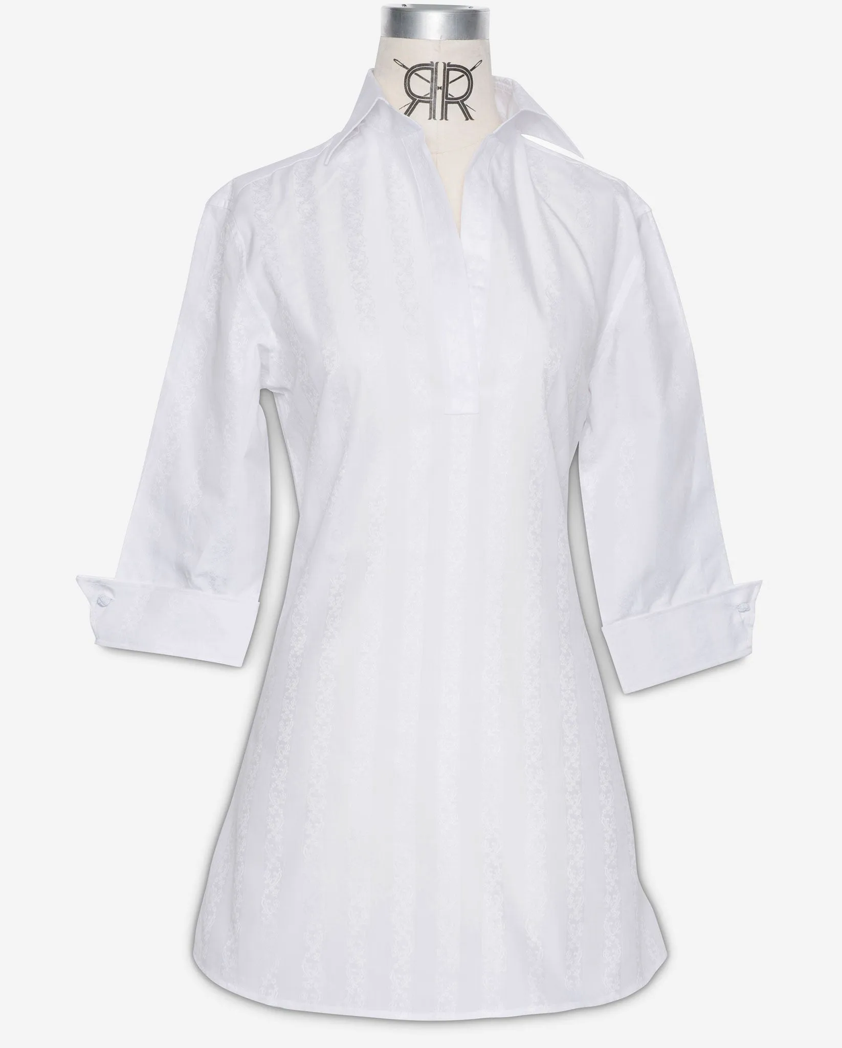 Tunic - White Jacquard