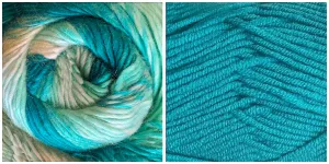 TURQUOISE   RAPSODY IN BLUE - Embossed Phoenix Scarf KIT