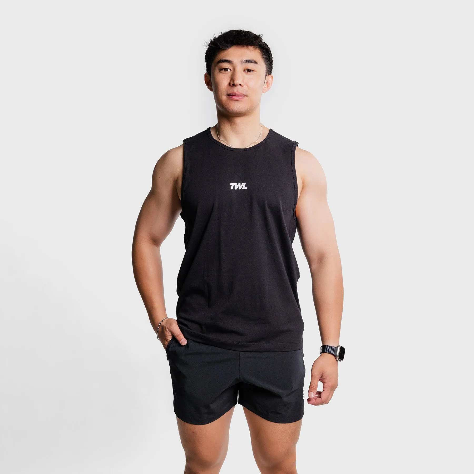 TWL - MEN'S EVERYDAY TANK - BLACK/WHITE