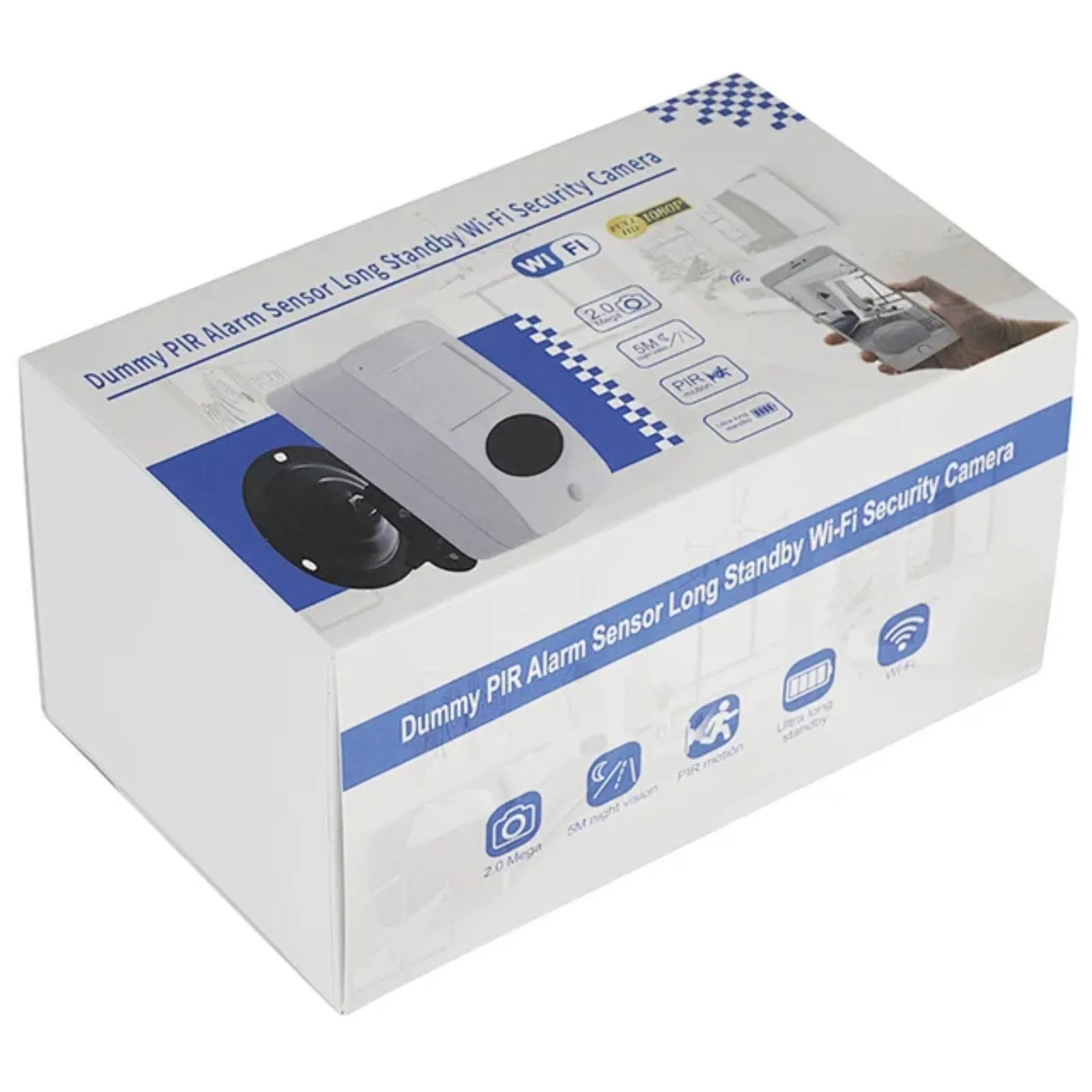 Ultra Long Battery Wi-Fi Security Camera in Black PIR Alarm Sensor Motion Detect Recorder & Alert
