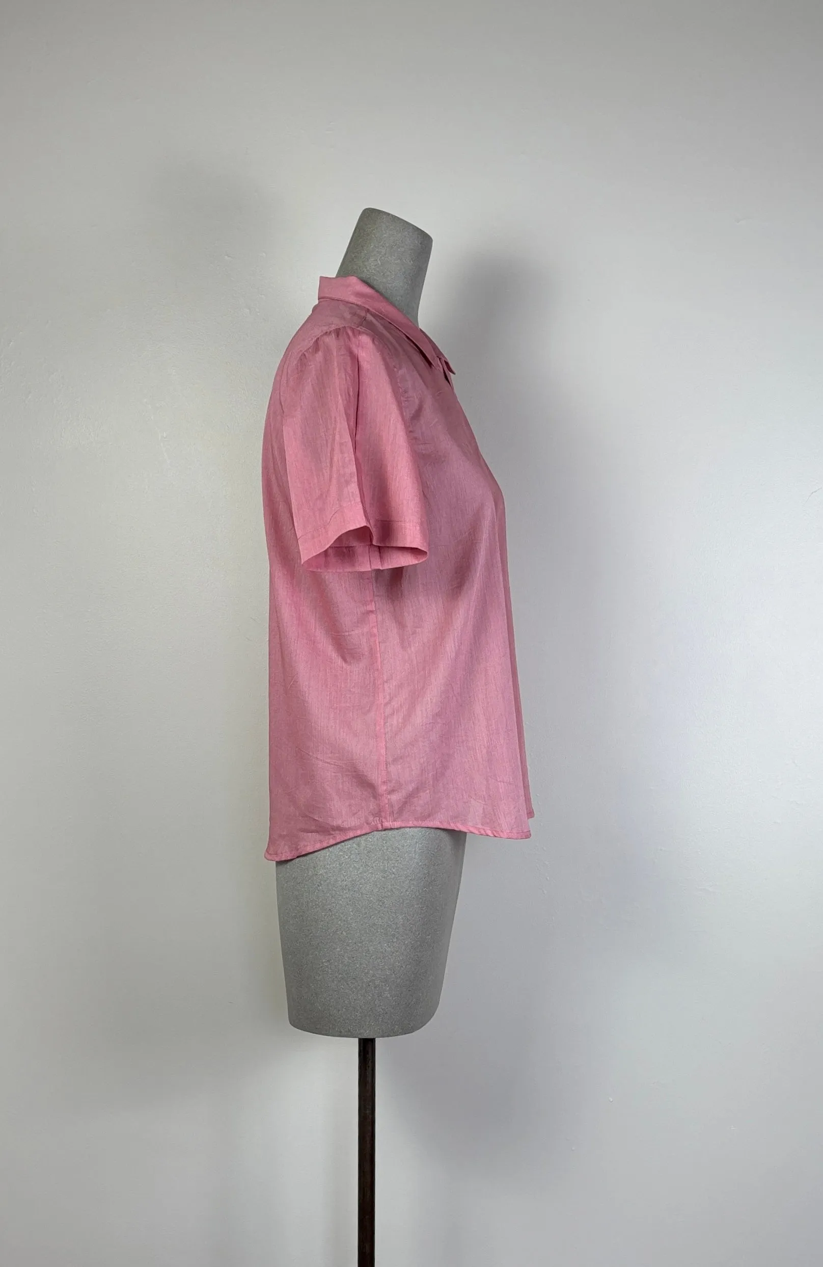 Uqnatu  ~  Pleat Sleeve Blouse - Rose Quartz