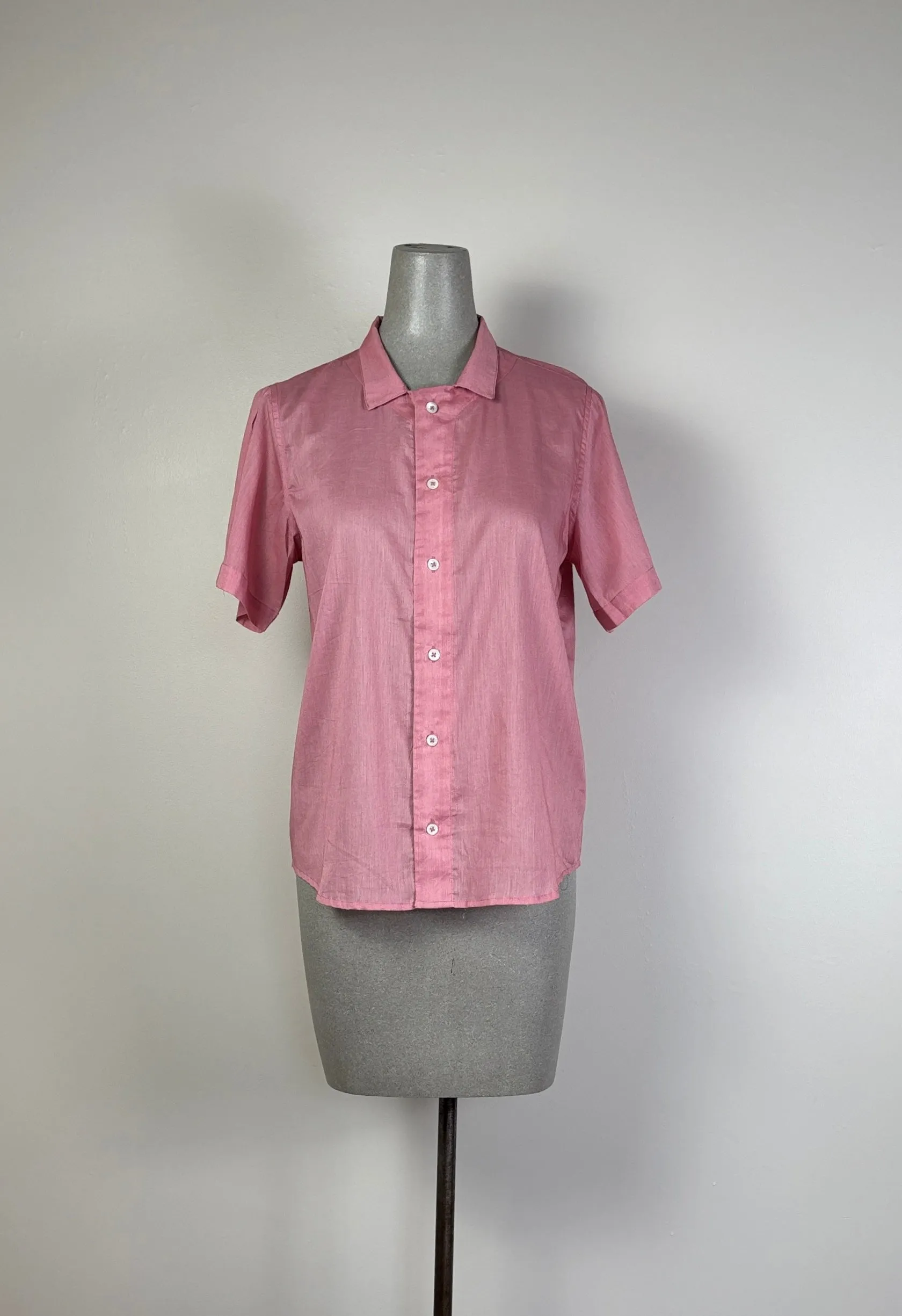 Uqnatu  ~  Pleat Sleeve Blouse - Rose Quartz