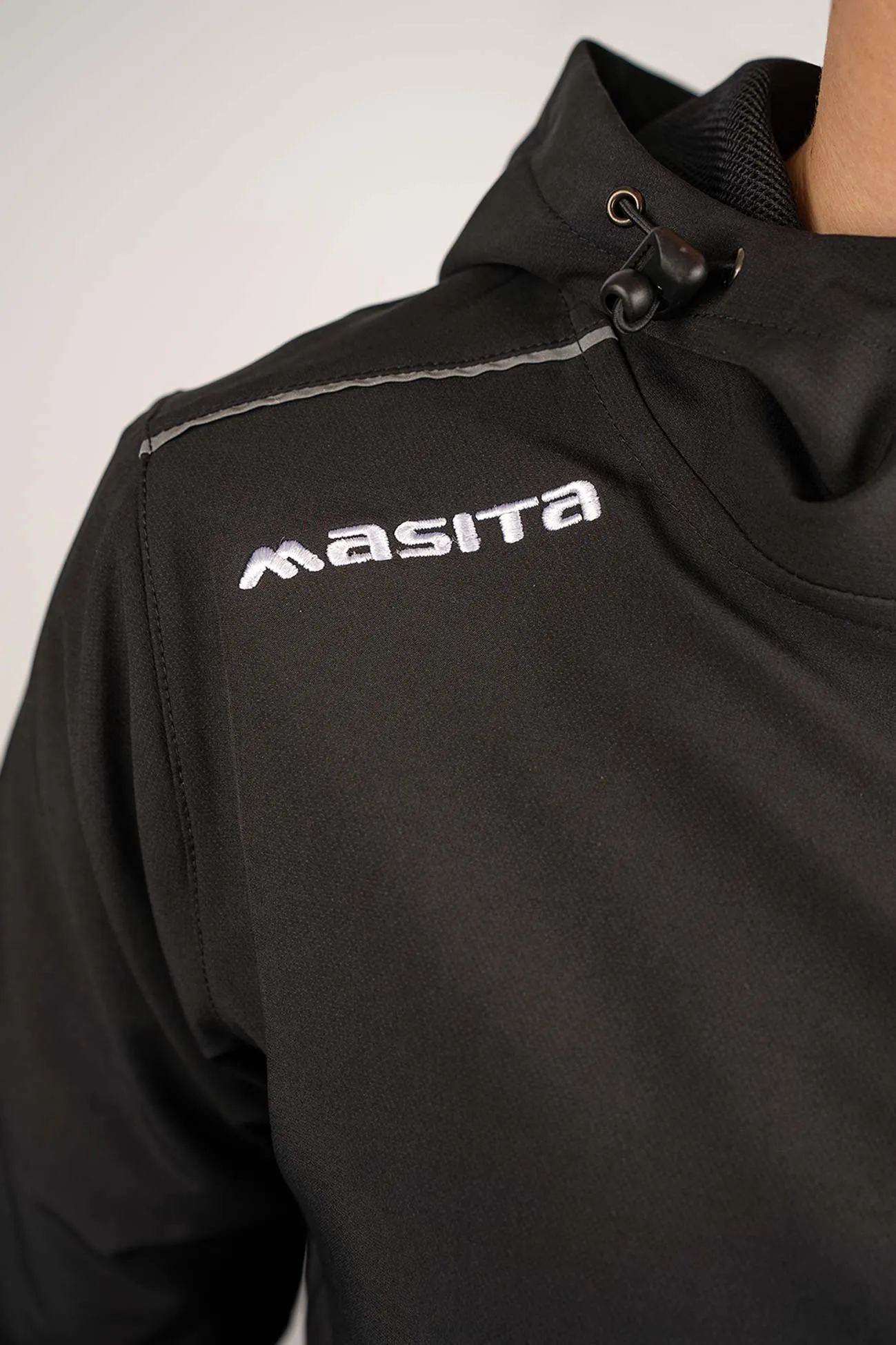 Vermont Hooded Pullover Half Zip Black/White