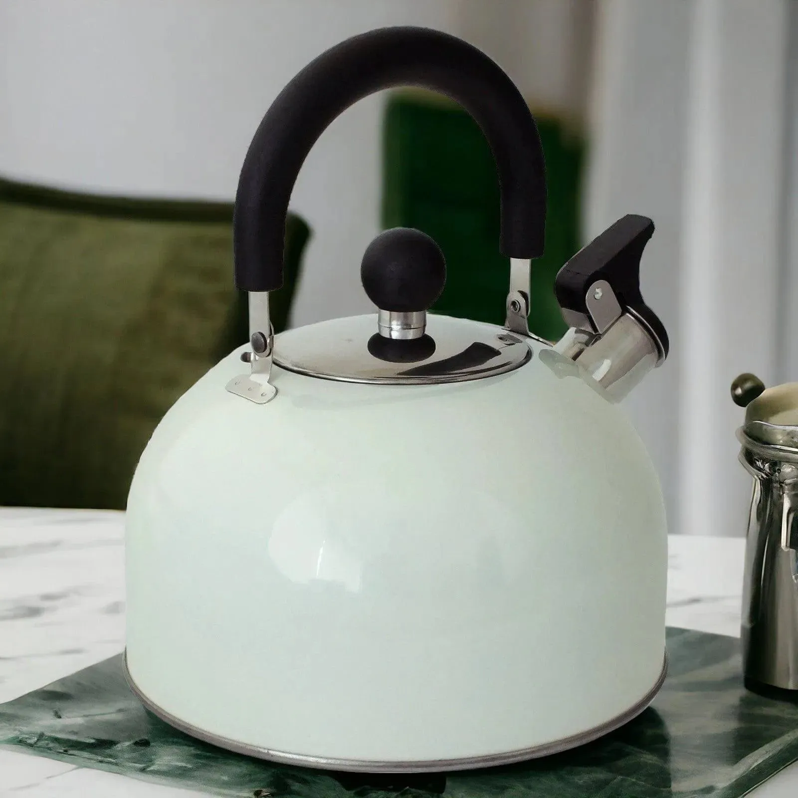 Voche 2.5L Cream Stainless Steel Stovetop Whistling Kettle