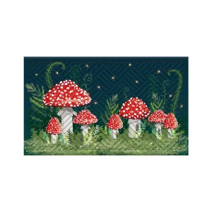 Welcome Friends Mushroom Embossed Floor Mat,41em2762
