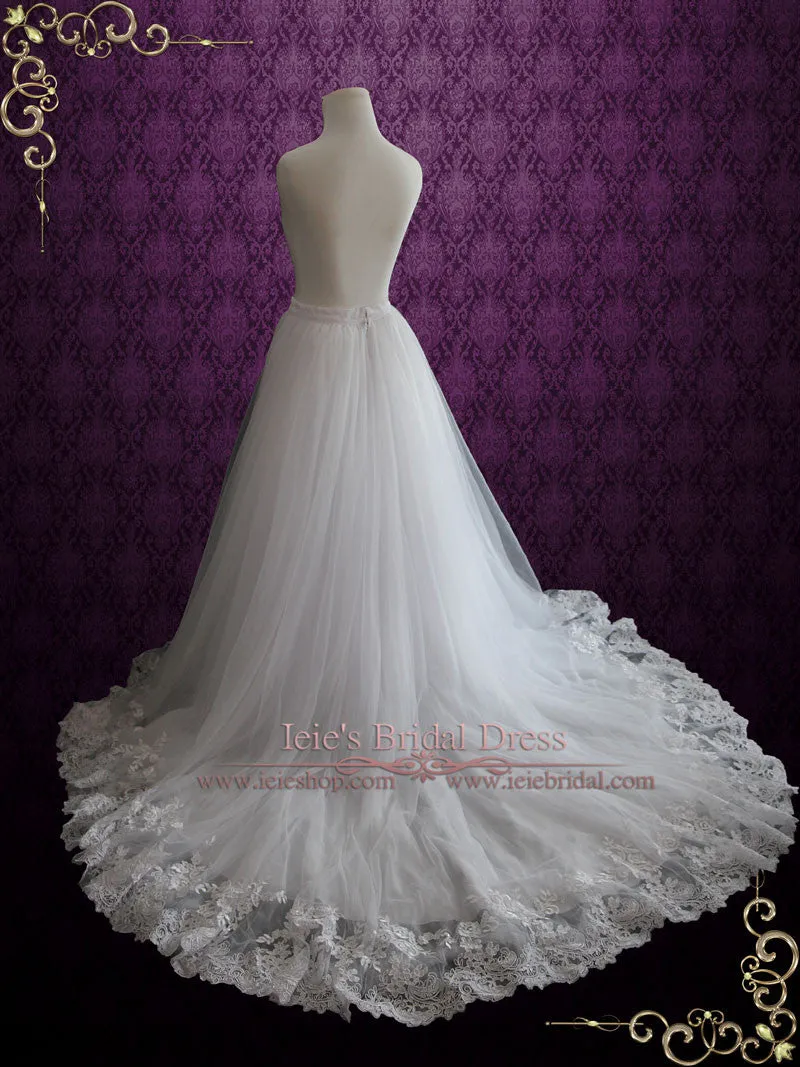 White Lace Wedding Dress Skirt CYRA
