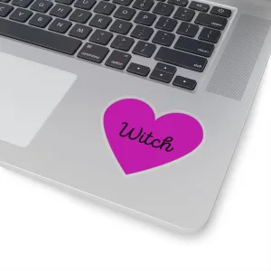 Witch Heart Sticker - Pink