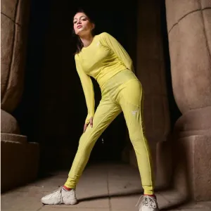 Women's Yellow Trendy Tracksuit